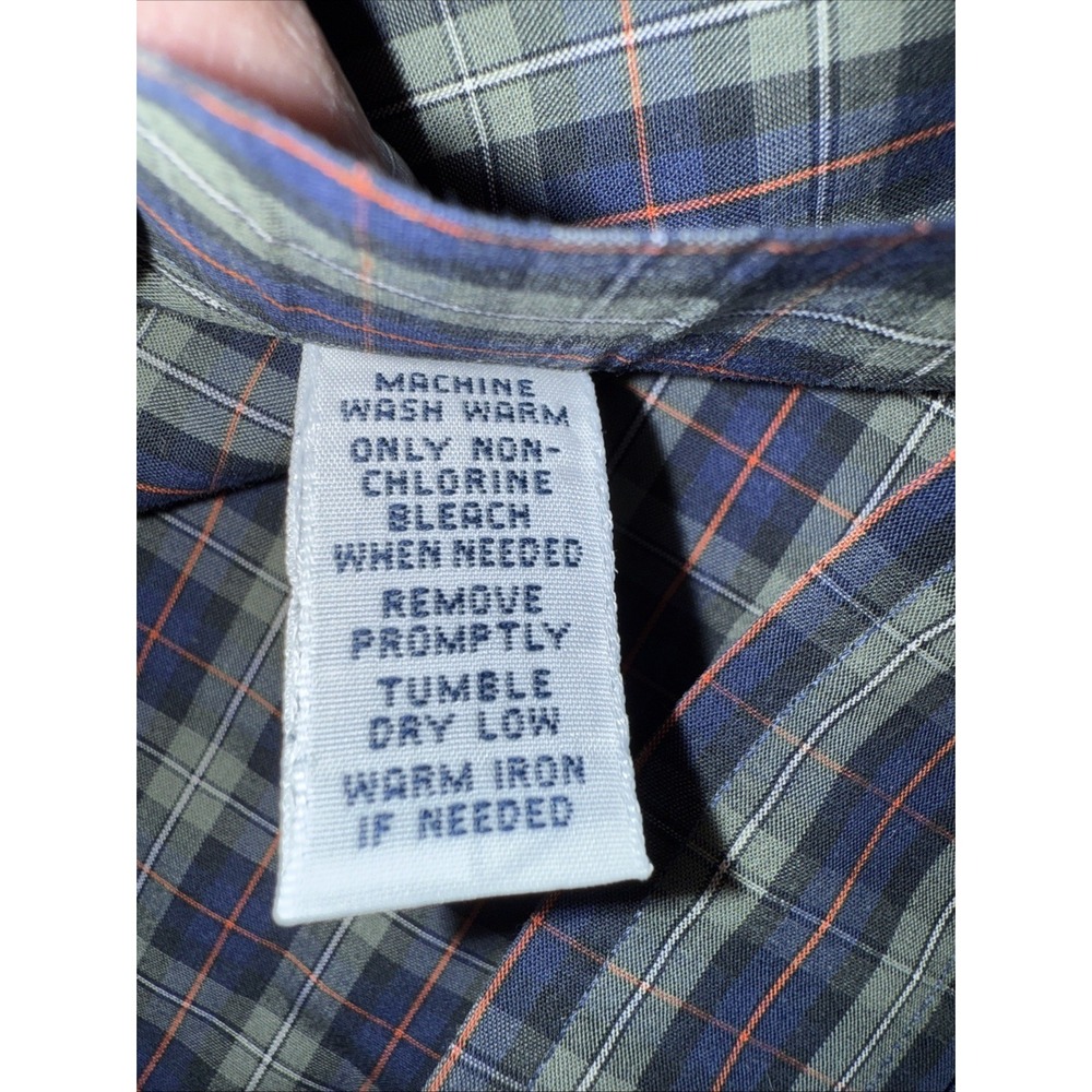Ralph Lauren Shirt Men's L Blue Green Plaid Button-Down Embroidered Pony Logo - Picture 6 of 8
